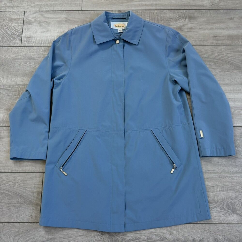 Talbots Women’s  Baby Blue Lightweight‎ Raincoat Jacket Size S